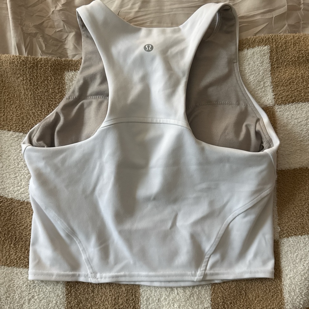lululemon athletica White Racerback Crop Tank